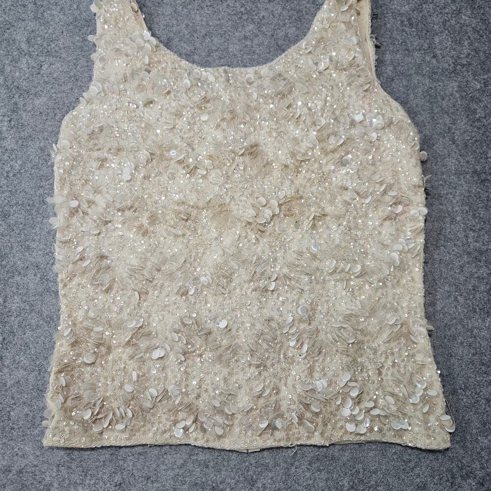Vintage Jo-Ro Imports Sequin Wool Shell Top Size L